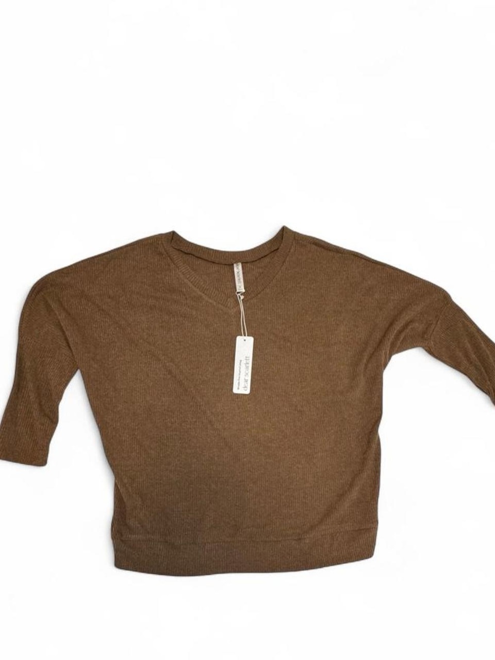 Dear Scarlett XL Brown ribbed knit sweater - Picture 2 of 4